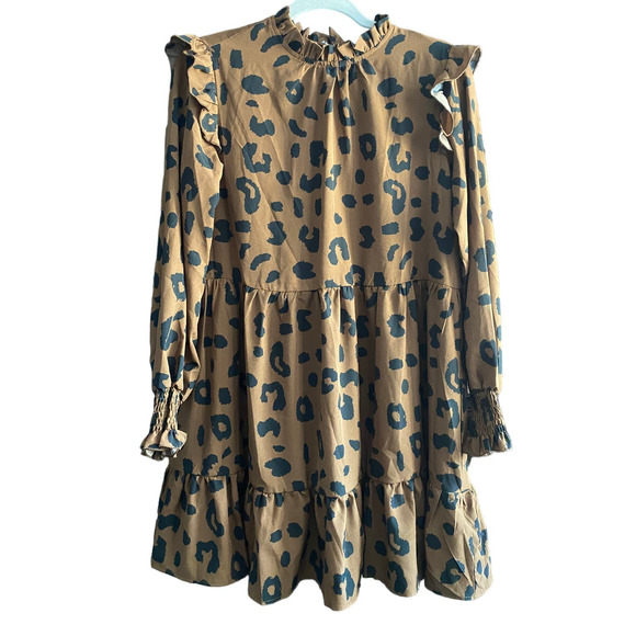 NWT Cupshe Bryanna Leopard Print Ruffled Dress - Picture 5 of 11